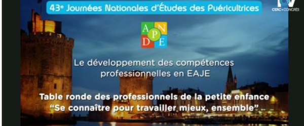 Table ronde autour du développement des compétences professionnelles en EAJE - ANPDE La Rochelle 2018